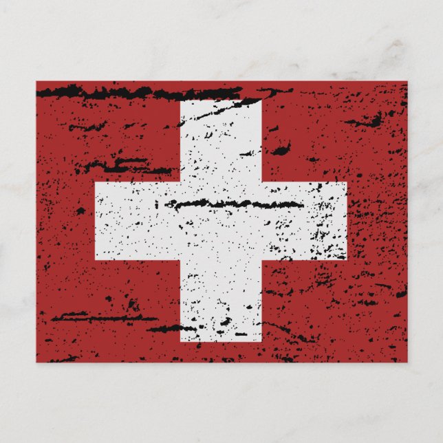 FLAG OF SWITZERLAND POSTCARD (Front)