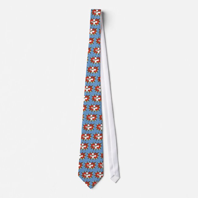 Flag of Switzerland Pow Boom Pop Tie (Front)