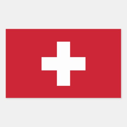 Flag of Switzerland Rectangular Sticker