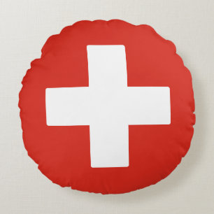 Flag of Switzerland Round Pillow