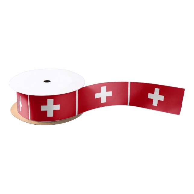 Flag of Switzerland Satin Ribbon (Spool)
