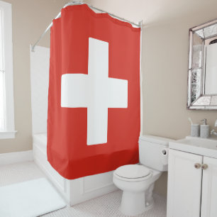 Flag of Switzerland Shower Curtain