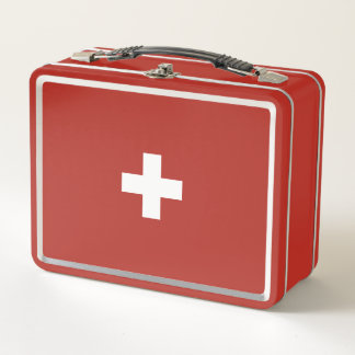 Flag of Switzerland - Switzerland - Suisse - Svizz Metal Lunch Box