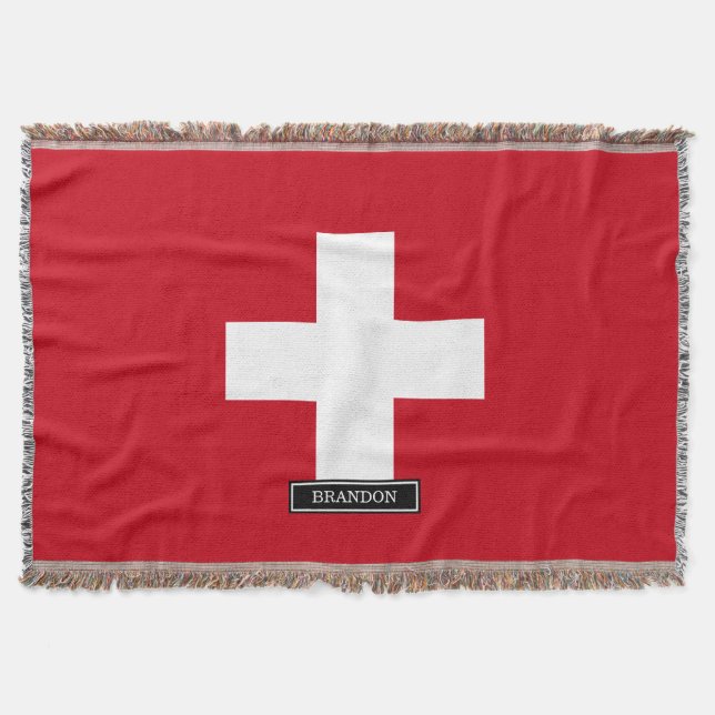 Flag of Switzerland Throw Blanket (Front)