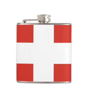 Flag of Switzerland  Vinyl Wrapped Flask