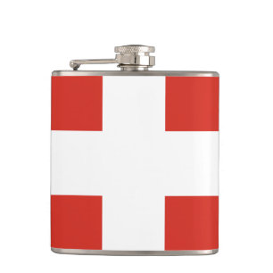 Flag of Switzerland  Vinyl Wrapped Flask