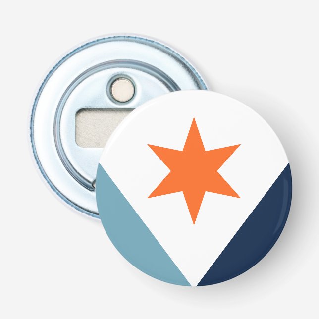 Flag of Syracuse, New York Bottle Opener (Front)