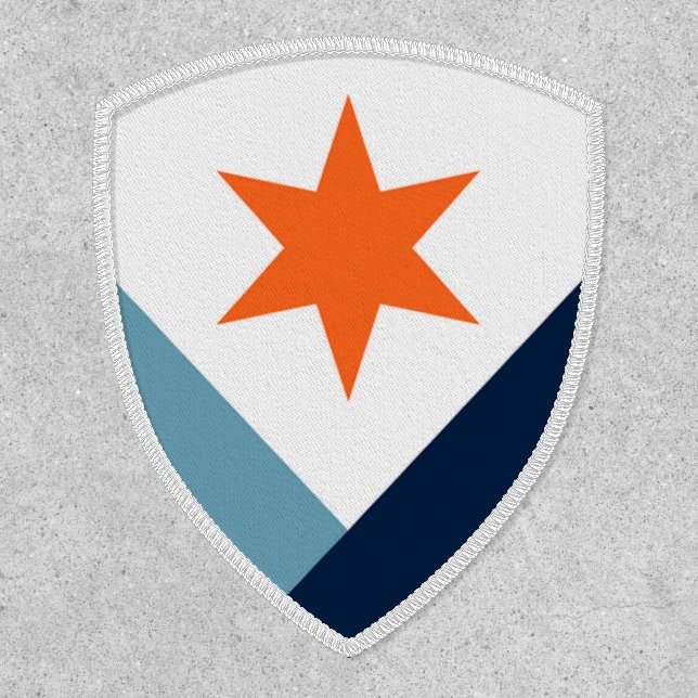 Flag of Syracuse - vertical, NY Patch (Front)