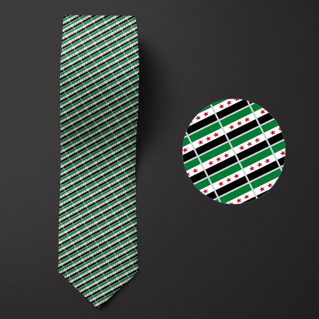 Flag of Syria (New) Pattern Neck Tie (Creator Uploaded)
