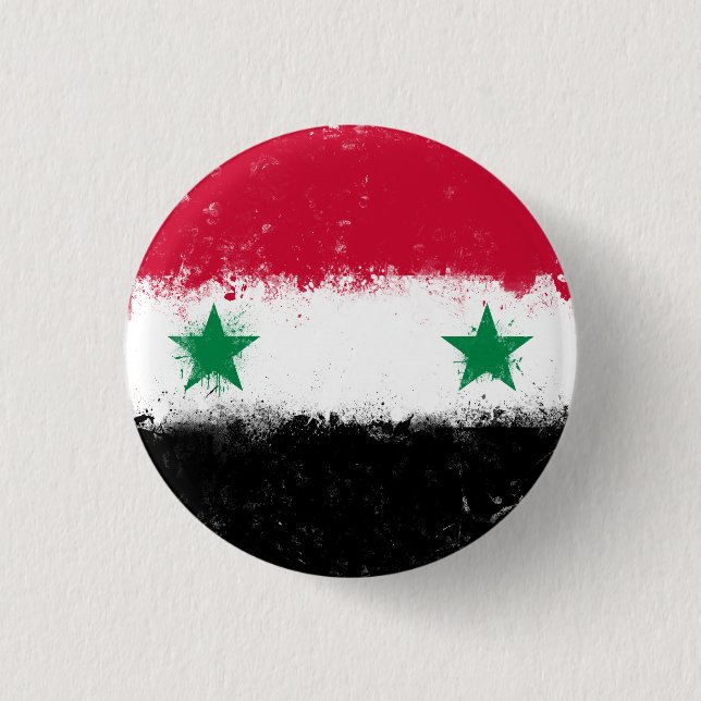 Flag of Syria Pinback Button (Front)