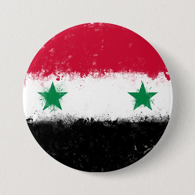 Flag of Syria Pinback Button (Front)