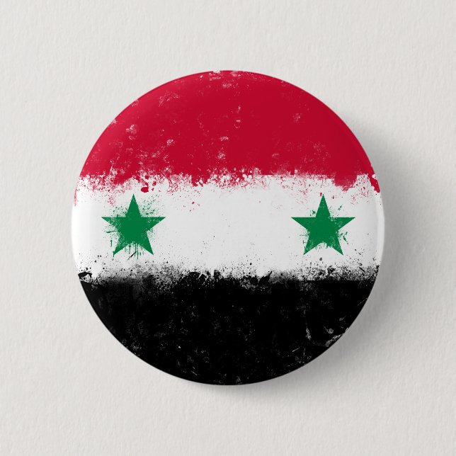 Flag of Syria Pinback Button (Front)