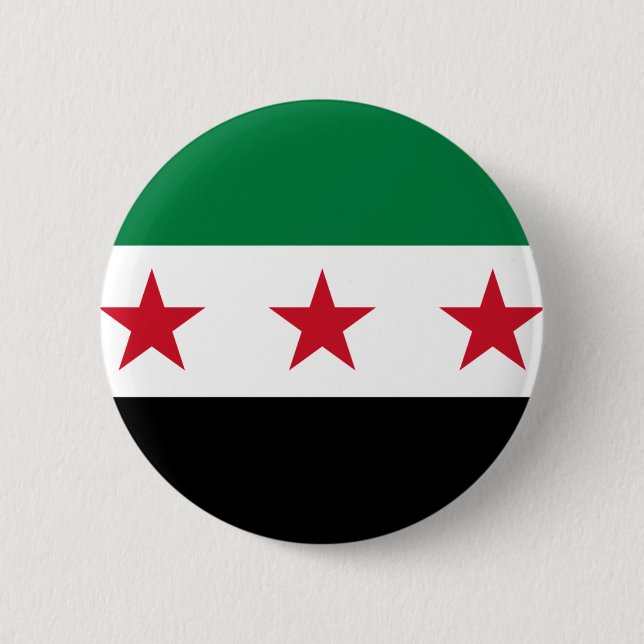 Flag of Syria - Syrian Independence flag Pinback Button (Front)