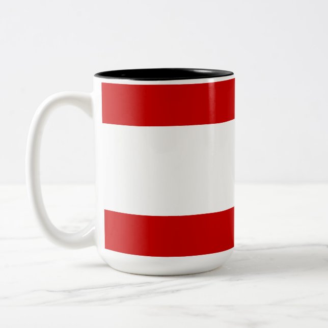 Flag of Tahiti Two-Tone Coffee Mug (Left)