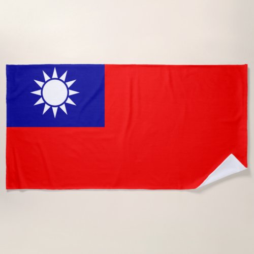 Flag of Taiwan Beach Towel
