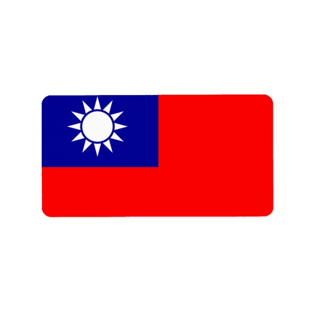 Flag of Taiwan Labels (Front)