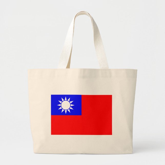 Flag of Taiwan Large Tote Bag (Front)
