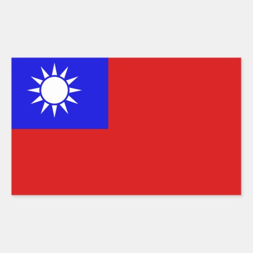Flag of Taiwan Rectangular Sticker