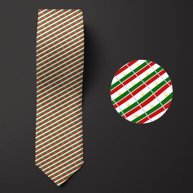 Flag of Tajikistan Pattern Neck Tie (Creator Uploaded)
