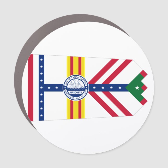 Flag of Tampa, Florida Car Magnet (Front)