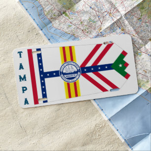 Flag of Tampa, Florida License Plate