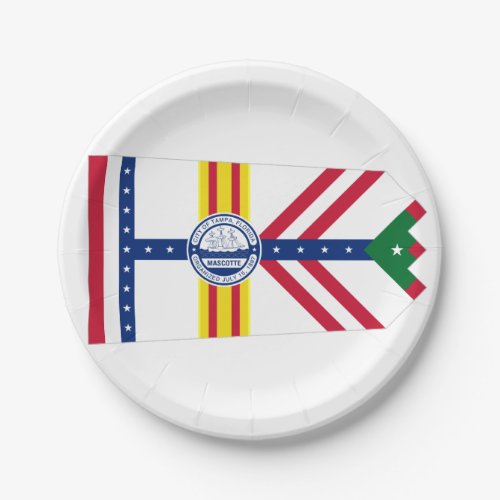 Flag of Tampa Florida Paper Plates