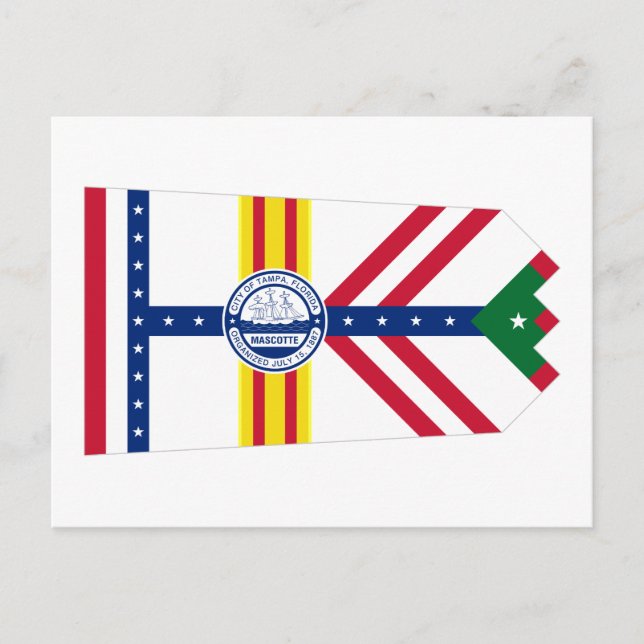 Flag of Tampa, Florida Postcard (Front)