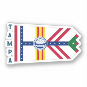 Flag of Tampa, Florida Sticker