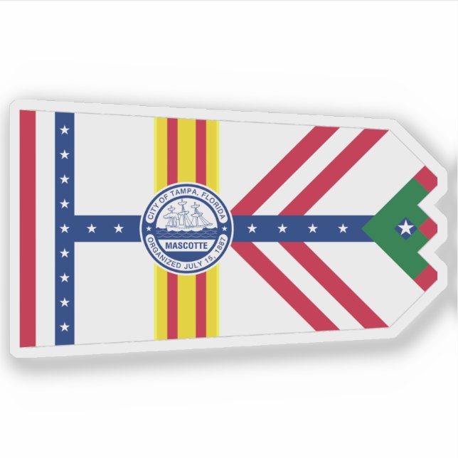 Flag of Tampa, Florida Sticker (Front)