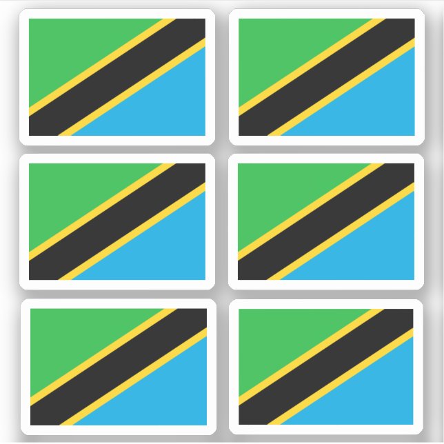 Flag of Tanzania - a collection Sticker (Front)