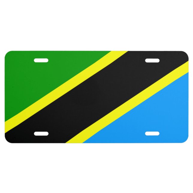 Flag of Tanzania License Plate (Front)
