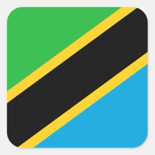 Flag of Tanzania Square Sticker