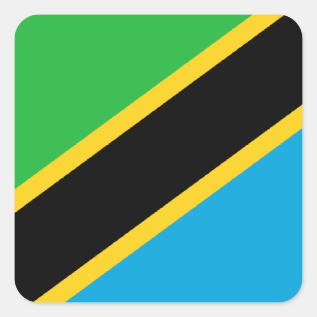 Flag of Tanzania Square Sticker (Front)