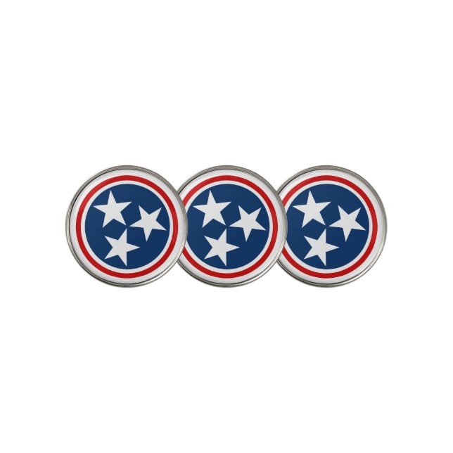 Flag of Tennessee Golf Ball Marker (3 Up)