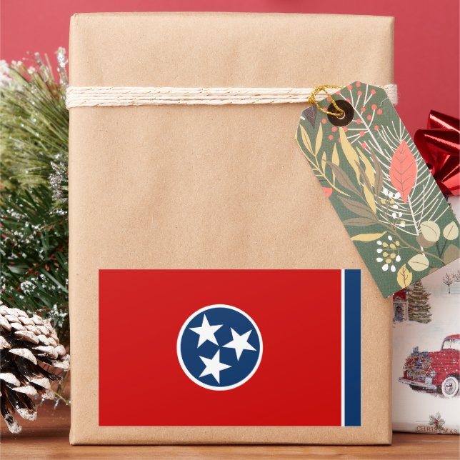 Flag of Tennessee Rectangular Sticker (Holiday)
