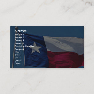 Flag of Texas Business Card