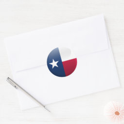Flag of Texas Classic Round Sticker | Zazzle
