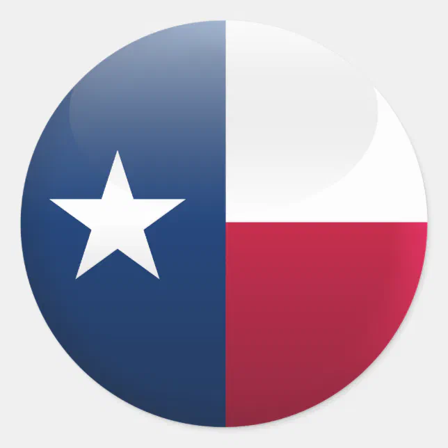 Flag of Texas Classic Round Sticker | Zazzle
