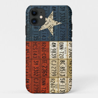 Flag of Texas Lone Star State License Plate Art iPhone 11 Case