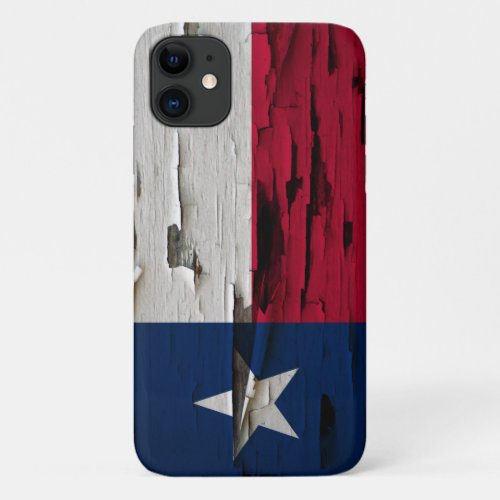 Flag of Texas Paint Peel Look iPhone 11 Case