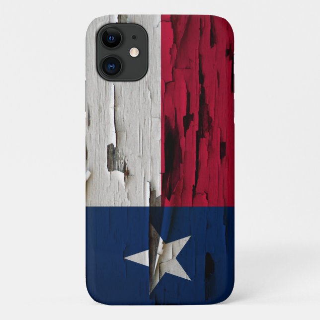 Flag of Texas Paint Peel Look Case-Mate iPhone Case (Back)