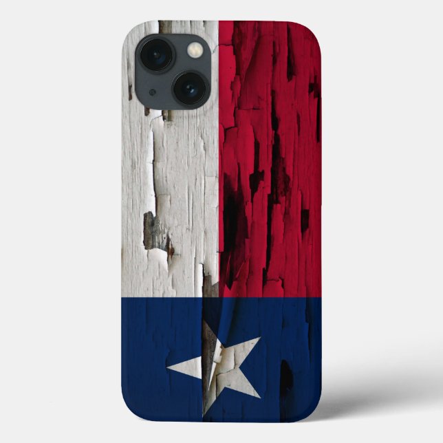 Flag of Texas Paint Peel Look Case-Mate iPhone Case (Back)