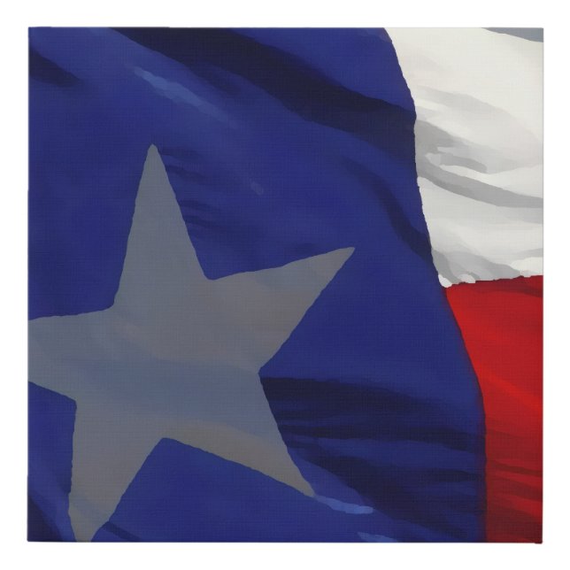 Flag of Texas Pop Art Faux Canvas Print (Front)