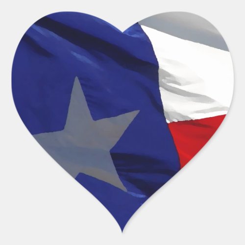 Flag of Texas Pop Art Heart Sticker