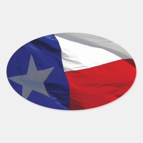Flag of Texas Pop Art Oval Sticker