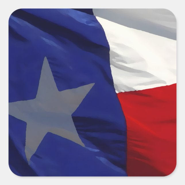 Flag of Texas Pop Art Square Sticker (Front)