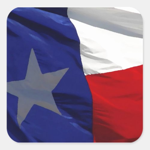 Flag of Texas Pop Art Square Sticker