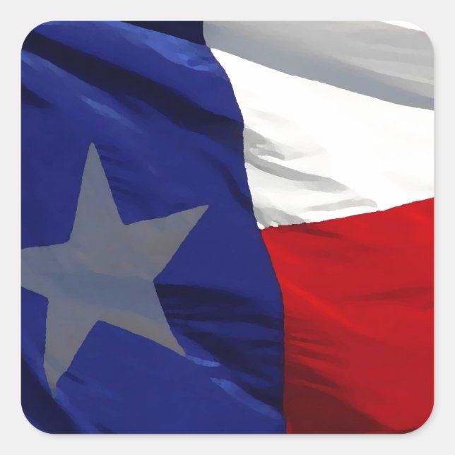 Flag of Texas Pop Art Square Sticker (Front)