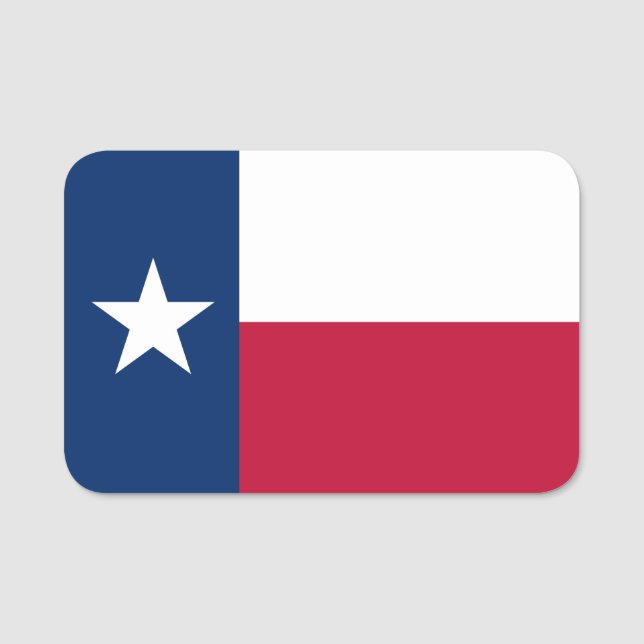 Flag of Texas - Texan Flag Name Tag (Front)