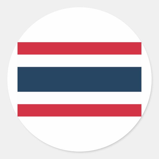 Flag of Thailand Classic Round Sticker (Front)
